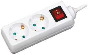 Przedłużacz 10m 2 gniazda Listwy zasilające typ Typ F - niemieckie Schuko 16A 250 V AC