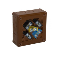 Puszka brąz 051-52 n/t IP55 118X118X46 12-wlotowa z wkładem 5x2,5 VP-51 ViPlast