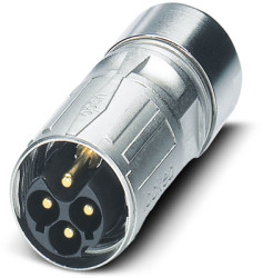 Plug, M17, 4 pole, crimp connection, SPEEDCON locking, straight, 1243228