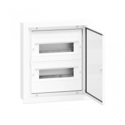 Rozdzielnica hermetyczna podtynkowa 2x12 drzwi aluminiowe IP54 DARP 24S Quiteline 9.212