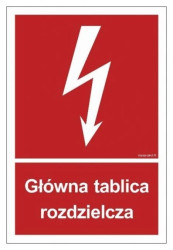 ZNAK - BC010 Główna tablica rozdzielcza 10 x 14,8 cm KN - Folia podłogowa