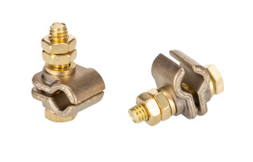 Zacisk uziemiający, Złącze pręt-bednarka, Stop miedzi, śr.: 9.5mm