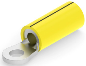 Insulated ring cable lug, 1.25-2.0 mm², AWG 16 to 14, 3.51 mm, M3.5, yellow, 320631