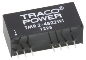 Przetwornica DC-DC, 2W, Uwe 18 → 75 V DC, Uwy ±12V dc, Iwy ±85mA, TRACOPOWER