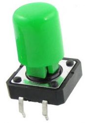 Tact Switch 12x12mm z nasadką zielony