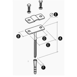 ELKO-BIS Uchwyt do bedn.i drutu fi12 L-120 12.2 OC
