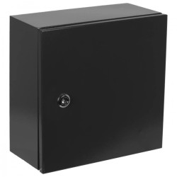 Obudowa hermetyczna rozdzielnica metalowa z płytą montażową 300x300x150mm IP65 natynkowa czarna NEKU