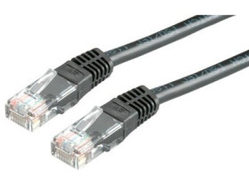 Patchcord UTP kat.5e 0.25m (czarny)