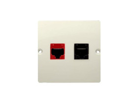 SIMON BASIC Gniazdo komputerowe RJ45 kat.5e + gniazdo telefoniczne RJ12 (moduł) beż BM5T.02/12 KONTAKT SIMON