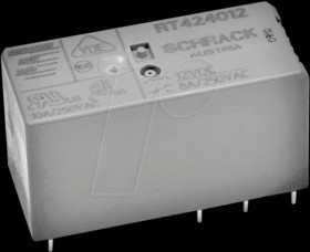 1393243-4 SCHRACK RT2 POWER RELAY, 12 V DC, 8 A.