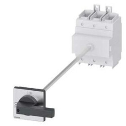 Rozłącznik główny/awaryjny 3P 250A 132kW AC23 400V montaż na płycie w wałkiem pokrętło piórkowe otwory3LD2418-0TK11