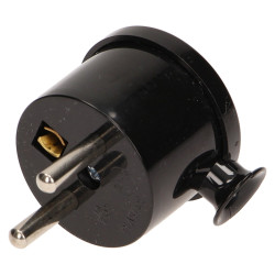 Wtyczka kątowa 2P+Z MINI. czarna WT-15/CZARNY