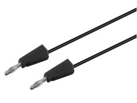 Przewód banan - banan 4mm 50cm średnica 2mm czarny