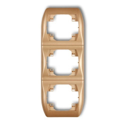 TREND Ramka pionowa potrójna złoty metalik 8RV-3