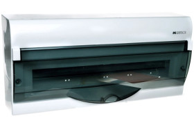 Rozdzielnica modułowa 1x20+2 natynkowa GREEN BOX RN 1/20+2 drzwi transparentne dymne N+PE IP40 2355-01