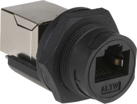 Złącze RJ45 Żeński Złącze RJ45 Montaż na panelu Cat5e Amphenol Industrial, proste 8/8-żyłowe