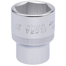 Elora 15314 25mm 1/2&quot; Square Drive Hexagon Socket