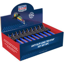 Sealey AK7193DB Anti-Slip Long TRX-Star* Key Set 9pc - Display Box of 10