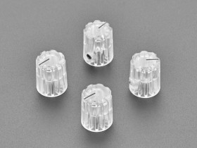 Adafruit Clear Micro Potentiometer Knob - 4 pack