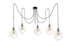 Lampa wisząca loftowa 5xE27 TAHO GOLD