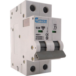 Europa Components EUCP263D Double Pole MCB 10kA D Curve 63A