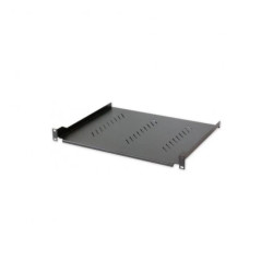 Półka 1U 305mm rack 19, 2 pkt mocowania, perforowana czarna