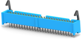 Pin header, 50 pole, pitch 2.54 mm, straight, blue, 3-1761608-5