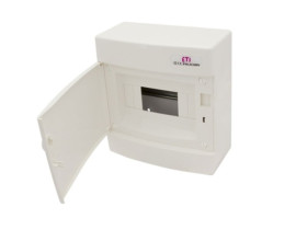 Rozdzielnica natynkowa 8 modułowa 1x8M drzwi pełne IP40 ECT8PO 001101005 ETI