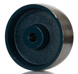 Kółko do wózka, Lite, Żeliwo, Niebieski, obc.: 1200kg, śred.: 150mm, szer.: 55mm