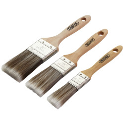 Draper 20439 Wood Handle Paint Brush Set (3 Piece) - 20439