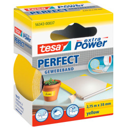 tesa&#xAE; 56343 Extra Power Fabric Tape - Yellow - 38mm x 2.75m