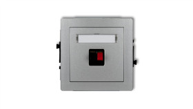 Deco Gniazdo Głośnikowe Pojedyncze Srebrny Metalik 7Dgg-1