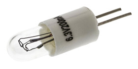 Oświetlenie wskaźnika 6.3 V Dwa styki bezbarwna 5 lm RS PRO rozmiar T1 3/4