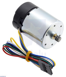 Pololu 24V Motor with 64 CPR Encoder for 37D mm Metal Gearmotors (No Gearbox, Helical Pinion)