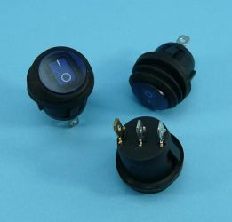 KCD8-B 6A/250V 3-PIN PODŚ.LED BLUE