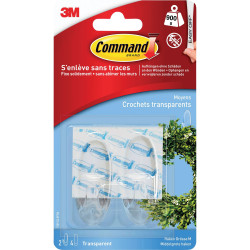 3M 17091CLRFGN Command&#x2122; Hook M Transparent 2 pc