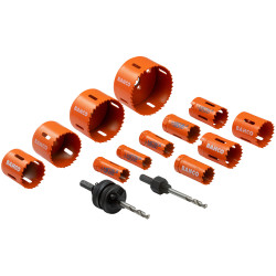 Bahco 3834-PROMO-122 Plumber&#x27;s Bi-Metal Holesaw Set, 14 Piece