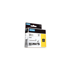 DYMO S0718580 / 18443 RHINO 9mm Vinyl Black on White