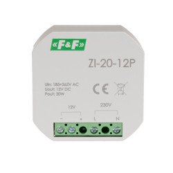 ZI-20-12P Zasilacz impulsowy 12V DC 20W 1,6A F&F