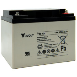 Yuasa Yuvolt Yucel Y38-12I Valve Regulated Lead Acid SLA Battery 12V 38.0Ah