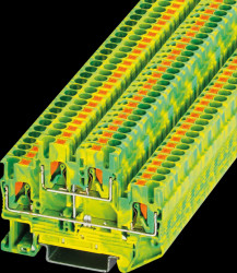3210596 Double-deck terminal block, PTTB 2.5, green-yellow