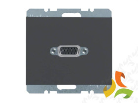 BERKER K.1 Gniazdo multimedialne VGA (zaciski śrubowe) antracyt mat lakierowany 3315417006 HAGER