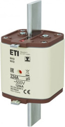 Wkładka bezpiecznikowa - zaczepy izolowane NH3/I 224A gG 500V 004196224 /3szt./