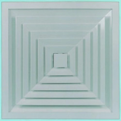 Kratka wentylacyjna, Biały, Aluminium, 445 x 445mm 36.2mm