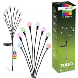 Lampa Solarna Ogrodowa LED TULIO Wbijana Dekoracyjna Dmuchawiec Kuleczki RGB LUMILED