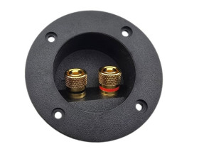 Terminal głośnikowy 2x banan, okrągły