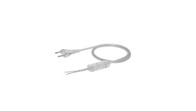 Przewód Z Wyłącznikiem Z Płaską Wtyczką B/U H03vvh2-F 2X0,75 Transparentny...