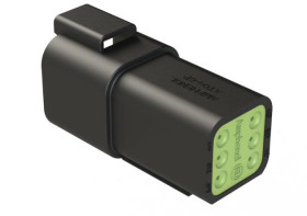 Złącze kabla 6-pinowe Amphenol Industrial 3-rzędowe Męski 13A AT Połączenie zagniatane Gniazdo