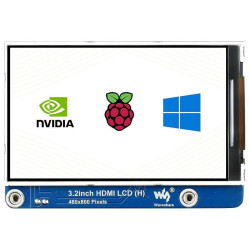 3.2" IPS HDMI LCD Display for Raspberry Pi (800x480)