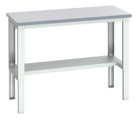 Stół warsztatowy szer. 750mm maks. obciążenie: 450kg Podstawowy stoł Blacha stalowa dł. 1500mm wys. 740 → 1140mm